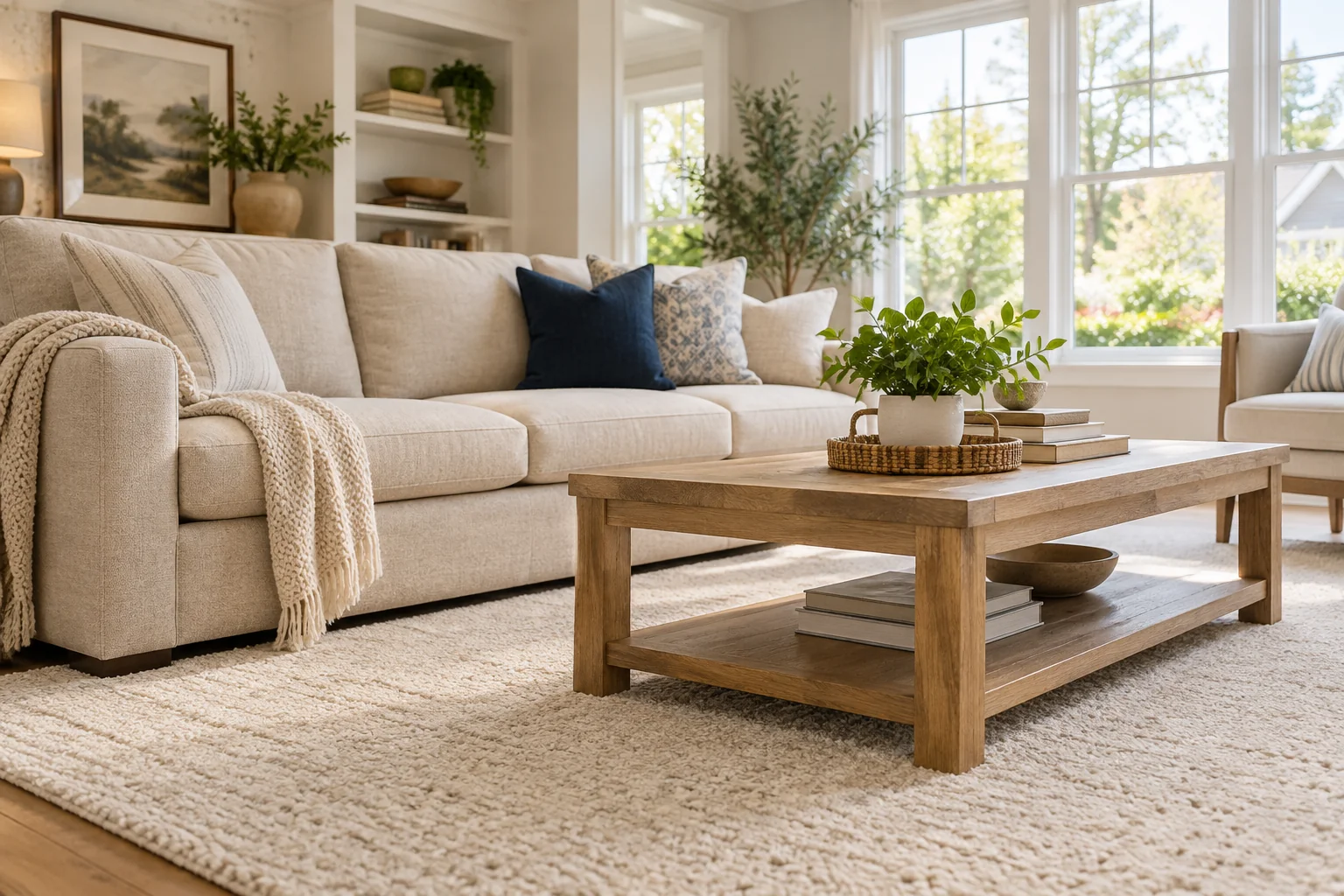 A light, comfortable living room