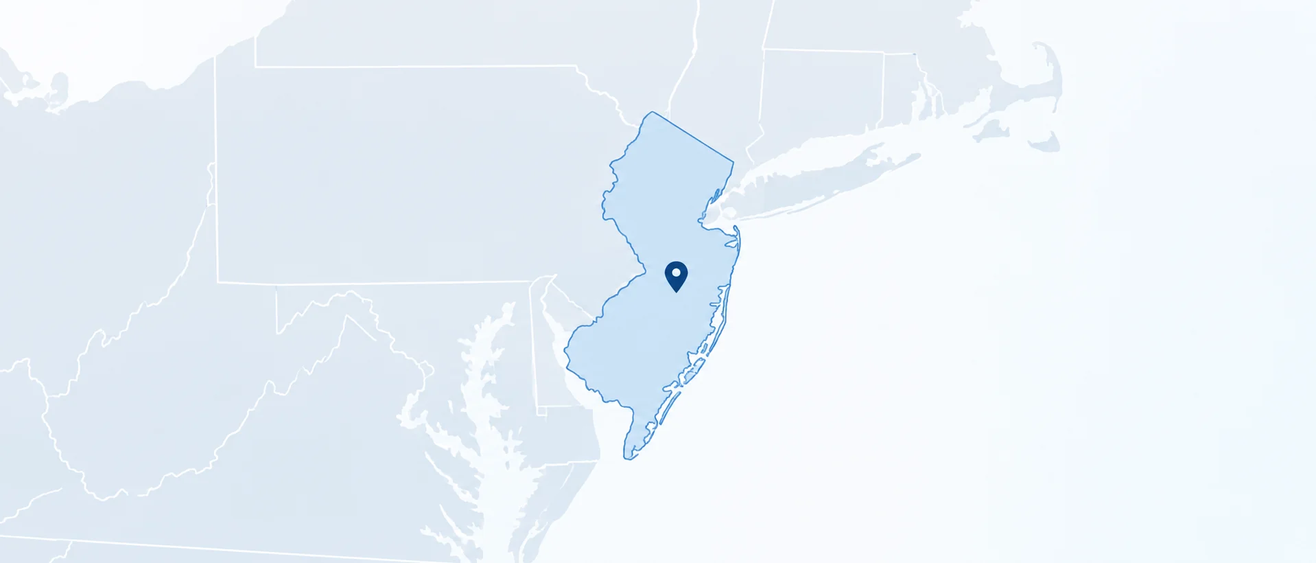 Illustrative map of New Jersey service area